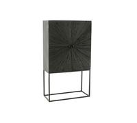 Commode 2 Portes en Bois "Shanil" 162cm Noir