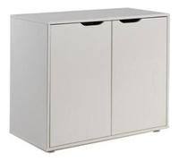 Commode 2 Portes Enfant "Pino" 86cm Blanc Blanc G