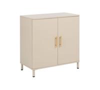Commode 2 portes OMBURA Métal Beige clair