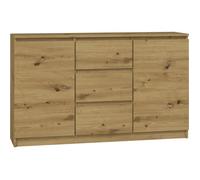 Commode - 2D3S 120 - Chêne artisan - 30 cm - 120 cm - 75 cm