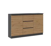 COMMODE 2T3S 120 - ANTHRACITE / CHÊNE ARTISAN