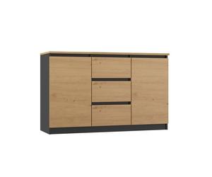 COMMODE 2T3S 120 - ANTHRACITE/CHÊNE ARTISAN PLATEAU ARTISAN