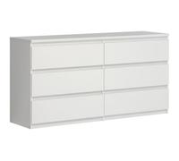 Commode 2x3 tiroirs blanche - BENNY - Bois - Contemporain - Laqué