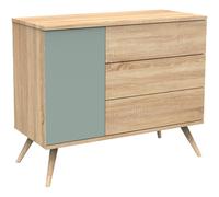 Commode 3 tiroir et 1 porte Seventies sauge