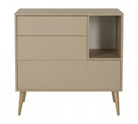 Commode 3 tiroirs 1 niche Cocoon Latte