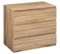 Five - Meuble Commode 3 Tiroirs Coloris Bois Naturel H 73 cm