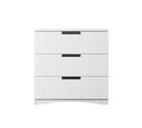 Commode 3 tiroirs 80 cm Blanc - EMMA