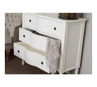 Commode 3 tiroirs Agathe en kit - Amadeus - Blanc - Bois Blanc G