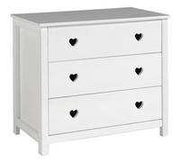 Commode 3 Tiroirs "Amori" Blanc Blanc G