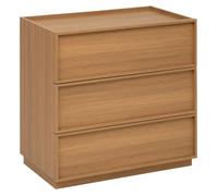 Commode 3 tiroirs avec poignées invisibles effet bois - 5five