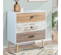 Commode 3 Tiroirs Bahia Scandinave Blanc