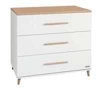 Commode 3 tiroirs blanc-bois