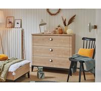 Commode 3 Tiroirs Elliot Ardoise & Chêne TU