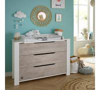 Commode 3 Tiroirs En Bois Gris