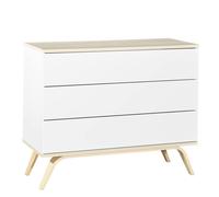 Commode 3 tiroirs en bois - serena blanc TU