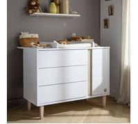 Commode 3 tiroirs et 1 porte pieds bois - PALOMA