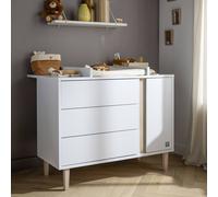 Commode 3 tiroirs 1 porte Paloma BLANC Sauthon