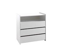 BODHI WHITE - Commode 3 Tiroirs et Niche Blanche - Altobuy Blanc