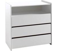 BODHI WHITE - Commode 3 Tiroirs et Niche Blanche - Altobuy Blanc