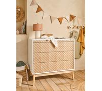 Commode 3 tiroirs LIGNE CHEVRONS bois TU