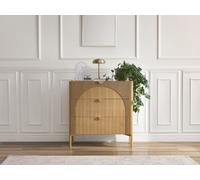 Commode 3 tiroirs LOLA plaqué frêne BOBOCHIC Marron