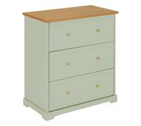 Commode 3 Tiroirs "Mohéa" 81cm Vert Céladon
