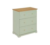 Atmosphera - Commode mohéa Vert céladon 3 tiroirs