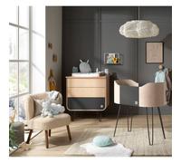 Commode 3 Tiroirs Pieds Métal - Bambin Marron/gris TU