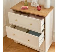 Commode 3 Tiroirs Plateau Placage Frêne - Mohea Ivoire TU