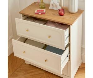 Commode 3 Tiroirs Plateau Placage Frêne - Mohea Ivoire TU