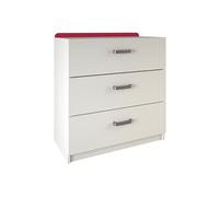 Commode 3 tiroirs reverso rose ou bleu