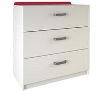 Commode 3 tiroirs reverso rose ou bleu - Rose/Bleu - Demeyere Blanc, rose ou bleu