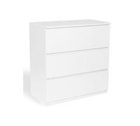 IDMarket Commode TOMI 3 tiroirs 78 cm bois blanc