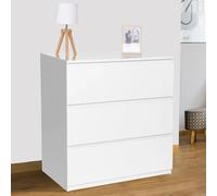 Commode 3 Tiroirs Tomi Bois Blanc