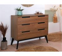 Commode 3 tiroirs vintage octave noyer TU