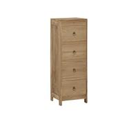 vidaXL Commode Armoire de Rangement Meuble de Rangement Armoire Latérale avec Tiroirs Salon Maison Intérieur 30x30x90 cm Bois Massif de Teck