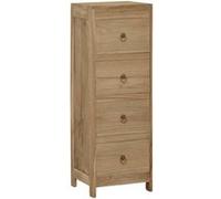 Commode 30x30x90 cm Bois massif de teck Brun G
