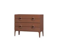 Commode 4 tiroirs bois d'eucalyptus vieux rose MERGE
