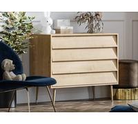 Commode 4 tiroirs bosque chêne vintage TU