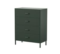 Commode 4 tiroirs CARLA, 800 x 1015 x 400 mm, Modern: vert bouteille