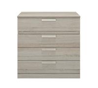 Commode 4 tiroirs - Cyrus - Naturel L:81 H:81 P:45 - Décor Gris