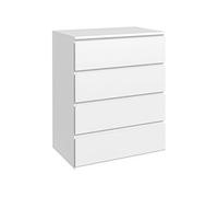 HomCom Commode 4 tiroirs - Panneaux de particules - 60x40x80 cm - Blanc