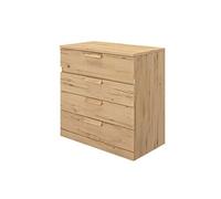 Commode 4 tiroirs en bois imitation chêne clair - CO5030