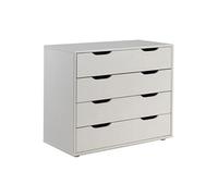 Vipack Pino Commode 4 Tiroirs MDF Blanc 85,5 x 43 x 72 cm
