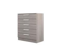 Commode 5 tiroirs en bois gris - CO9022