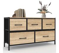 Commode 5 Tiroirs En Tissu Utah H.55 Cm Meuble De Rangement Design Industriel