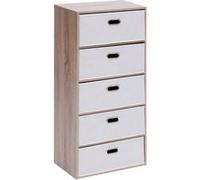 Commode 5 tiroirs tissu beige Dress Up 5five Beige