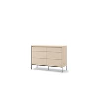 Commode 6 tiroirs 130 cm Beige - STELLA
