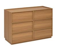 5five Commode Framy 115 cm 6 tiroirs poignées invisibles effet bois
