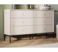 Commode 6 tiroirs - Beige - BOGDAN